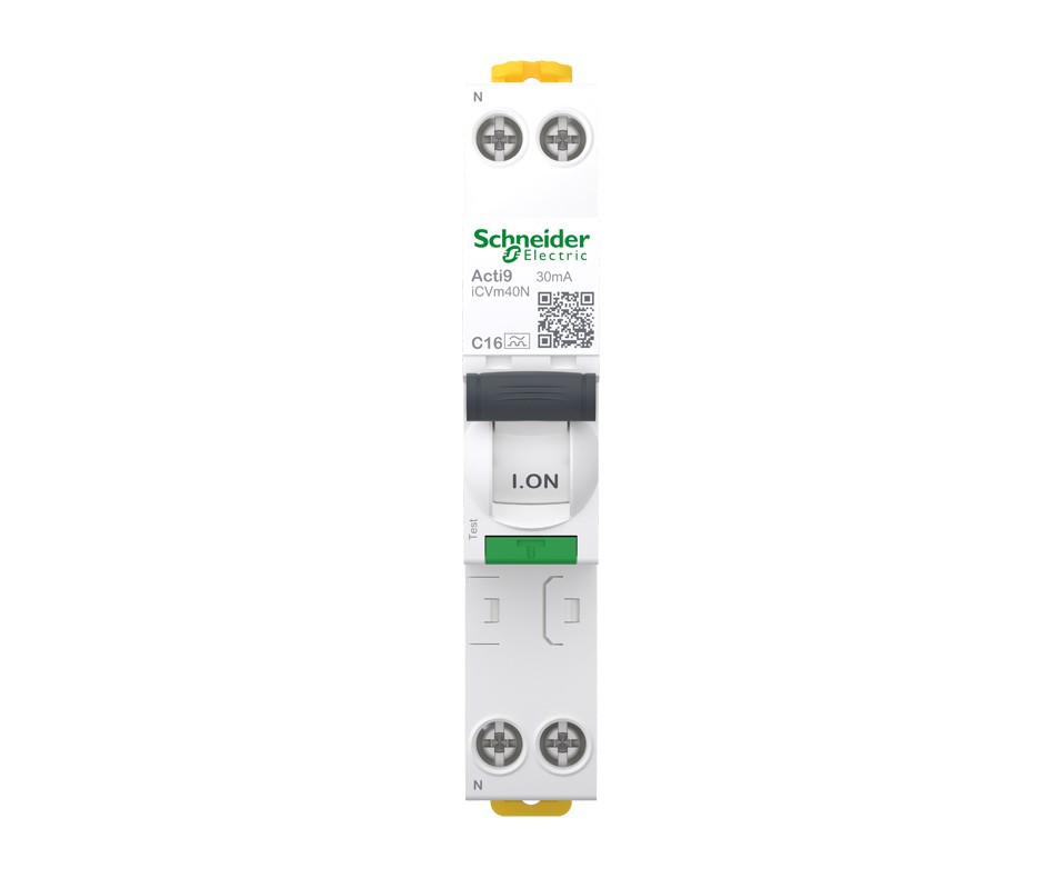 Interruptor combinado compacto Acti9 iCVm40 RCBO 18 mm