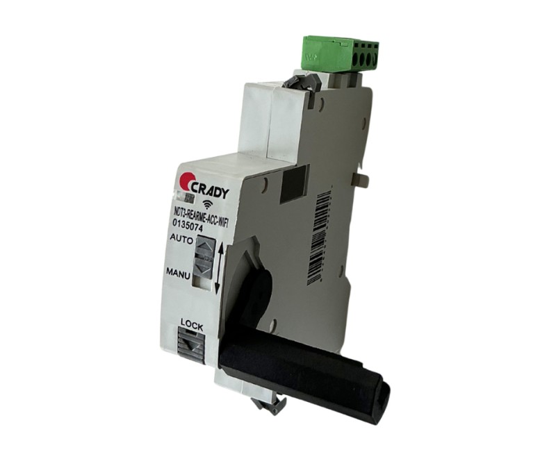Auxiliar para la reconexión remota de interruptores diferenciales e interruptores magnetotérmicos automáticos accesoriables. CID-REARME-ACC-WIFI