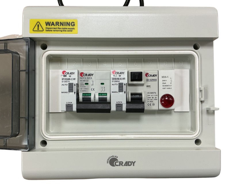 Auxiliar para la reconexión remota de interruptores diferenciales e interruptores magnetotérmicos automáticos accesoriables. CID-REARME-ACC-WIFI