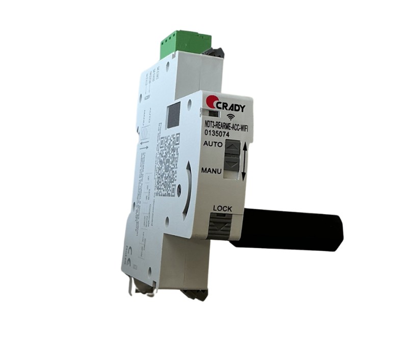 Auxiliar para la reconexión remota de interruptores diferenciales e interruptores magnetotérmicos automáticos accesoriables. CID-REARME-ACC-WIFI