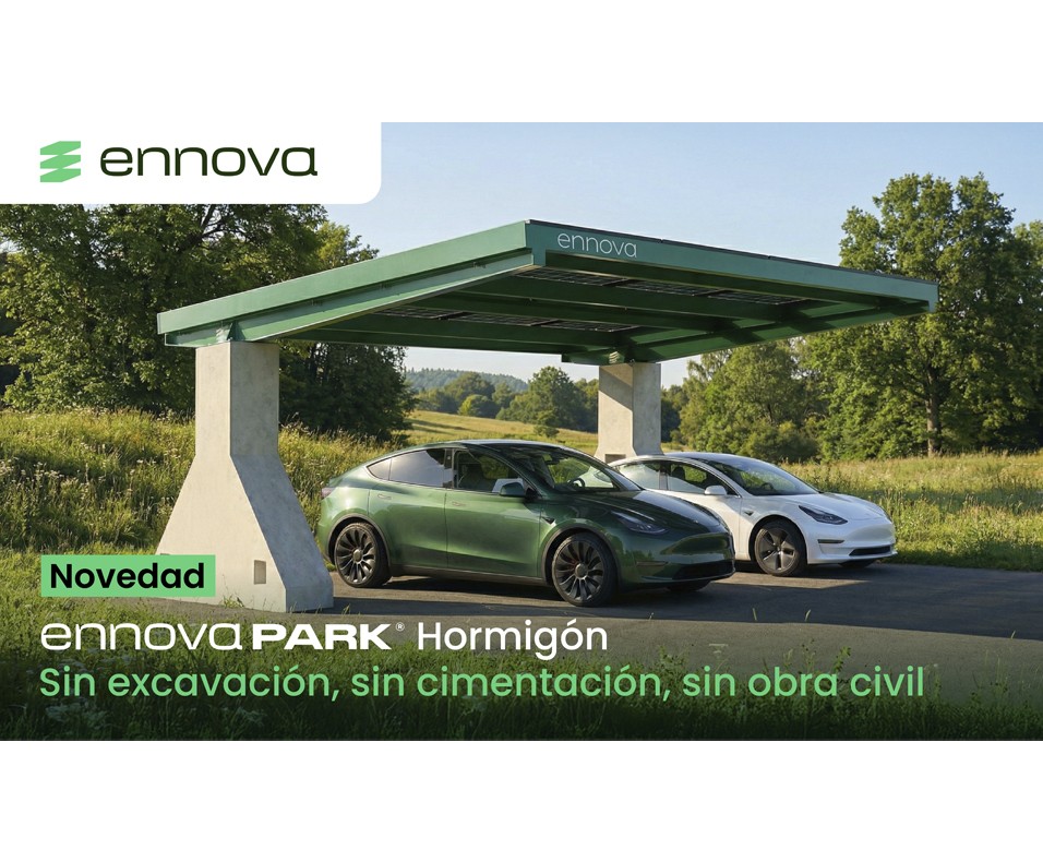 Ennovapark® Hormigón – Marquesina fotovoltaica hormigón armado sin cimentación