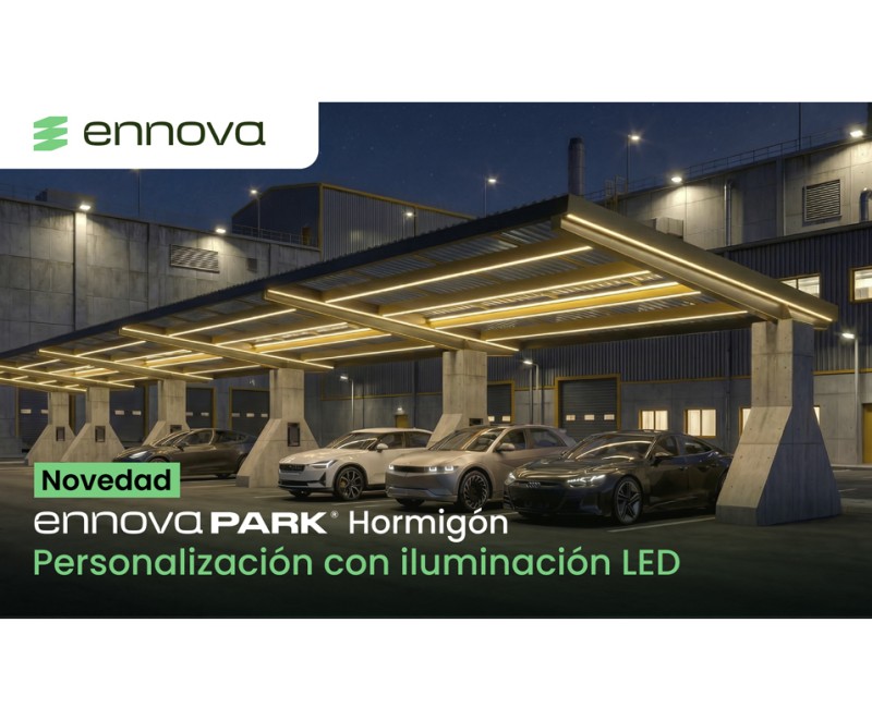 Ennovapark® Hormigón – Marquesina fotovoltaica hormigón armado sin cimentación