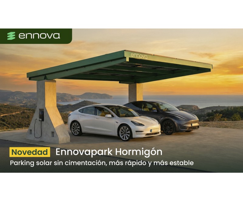 Ennovapark® Hormigón – Marquesina fotovoltaica hormigón armado sin cimentación