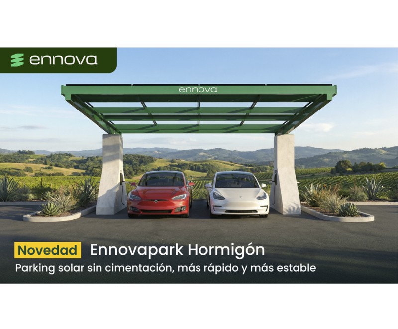 Ennovapark® Hormigón – Marquesina fotovoltaica hormigón armado sin cimentación